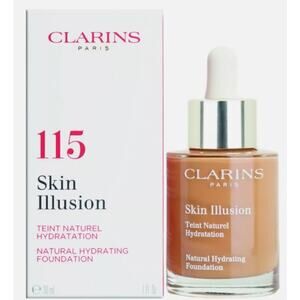 CLARINS‎ PARIS 115 Cognac Skin Illusion Foundation 1oz-NIB
